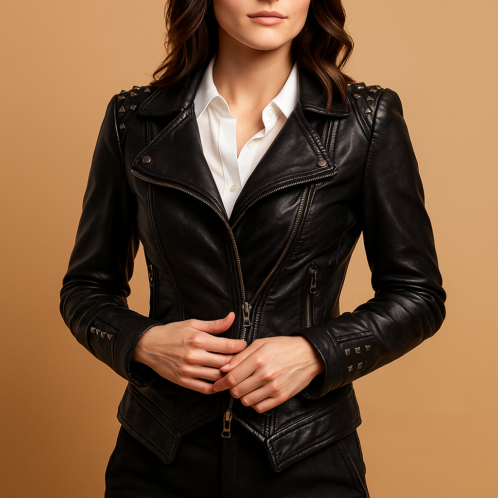 Slim Fit Quilted Jacket with Silver Hardware