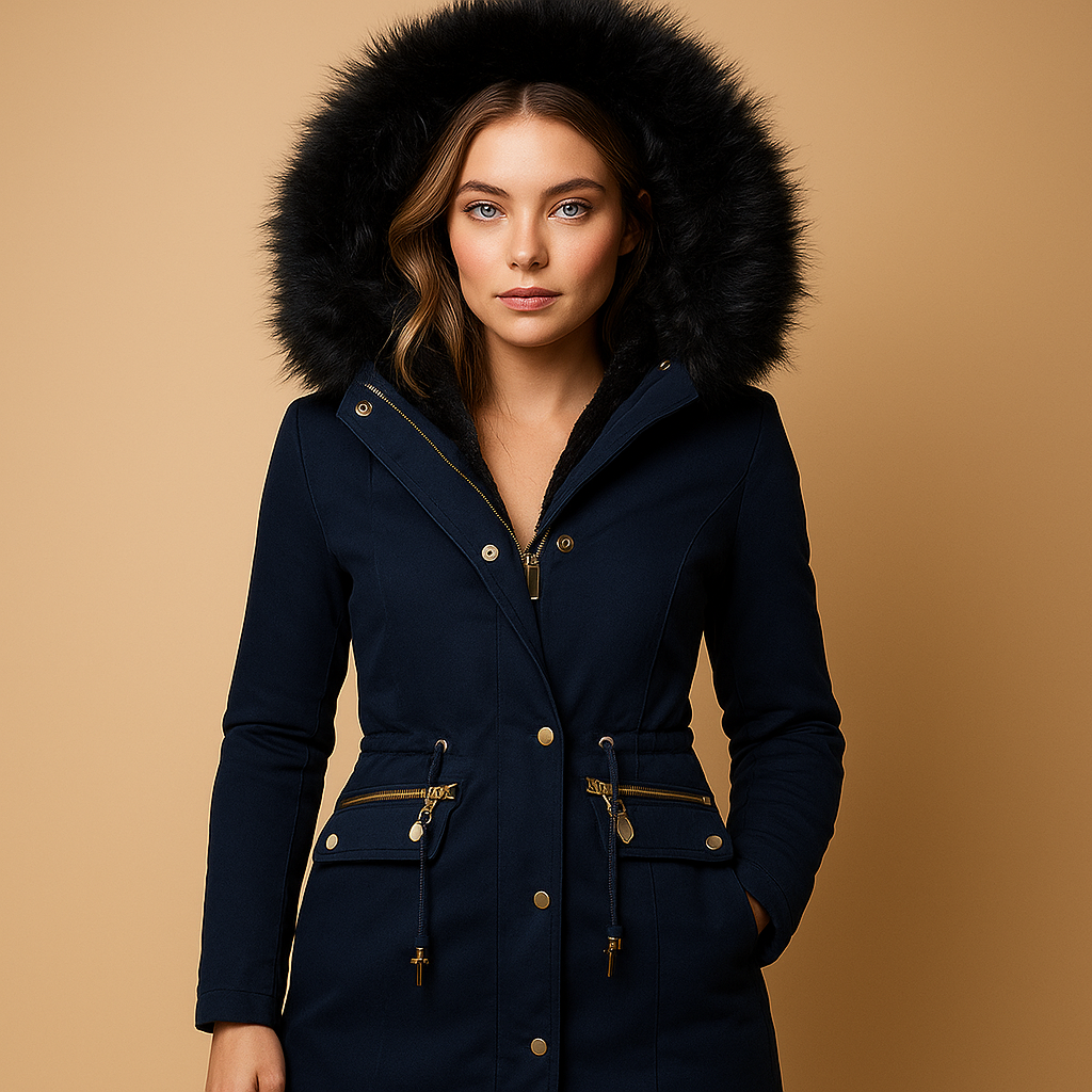 Thermal Winter Coat with Faux Fur Hood