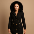 Thermal Winter Coat with Faux Fur Hood