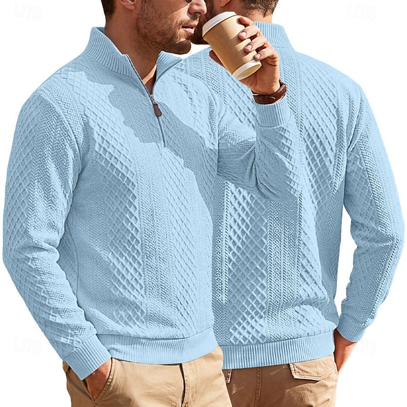 Kester | Textured Quarter-Zip Sweater