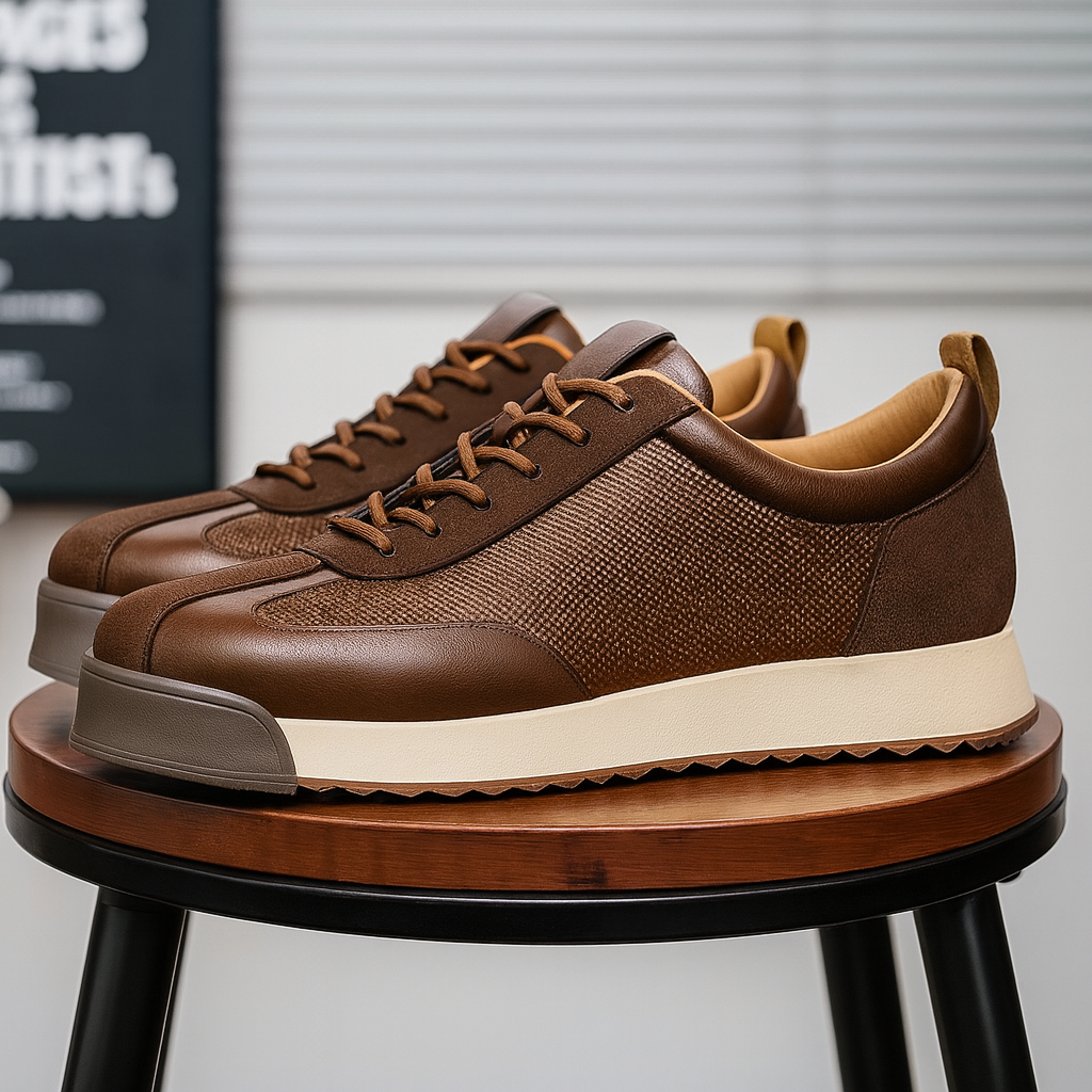Vernon | Cushioned Leather Court Sneakers