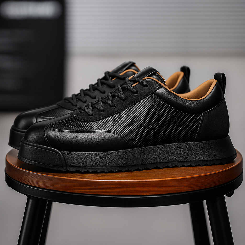 Vernon | Cushioned Leather Court Sneakers