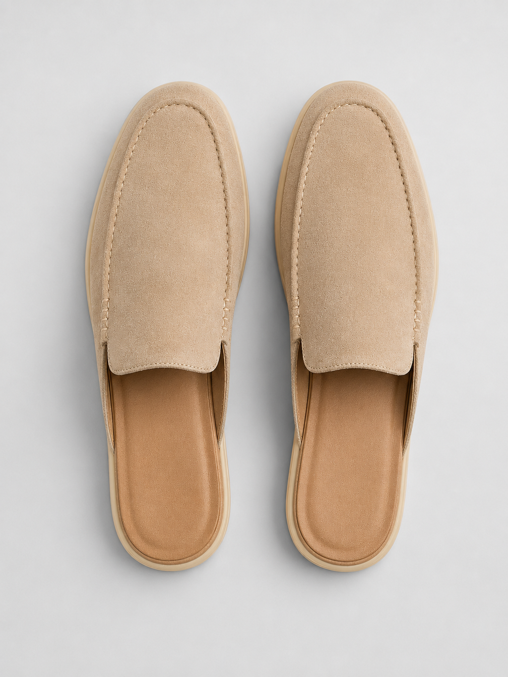 Men's Suede Mule Loafers Slip-On Casual Footwear