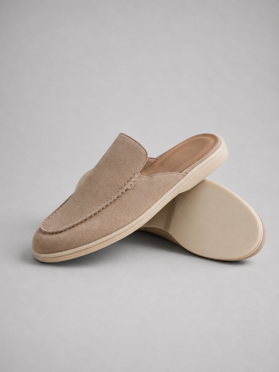Men's Suede Mule Loafers Slip-On Casual Footwear